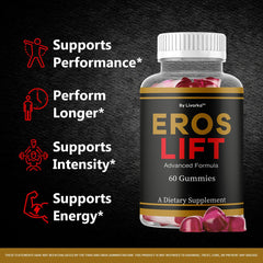 LIVORKA Eros Lift Gummies front bottle view highlighting premium daily routine