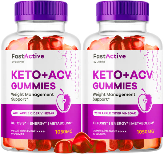 LIVORKA Fast Active Keto ACV Gummies bottle front, convenient keto routine.