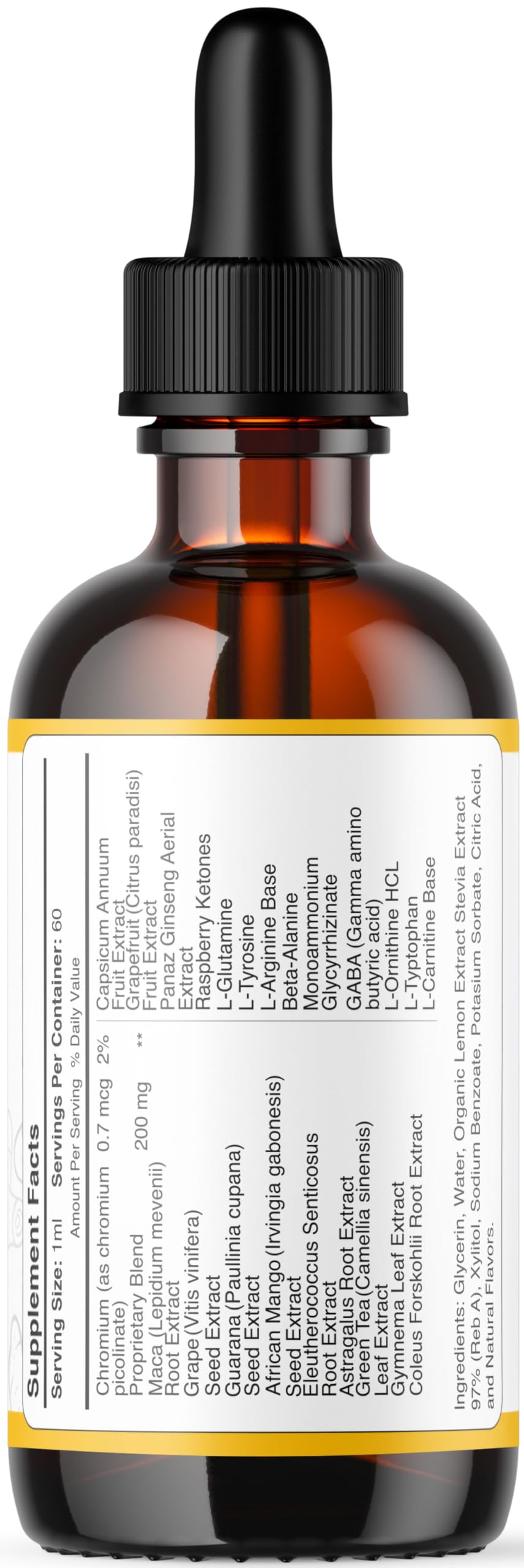 LIVORKA Ginger Slim Drops bottle-closeup featuring clear liquid and branding.