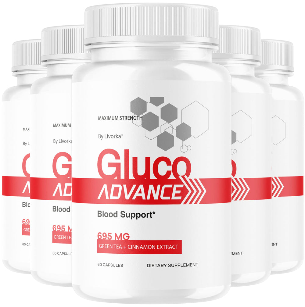 LIVORKA Gluco Advance bottle front view for convenient daily wellness.