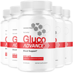 LIVORKA Gluco Advance bottle front view for convenient daily wellness.