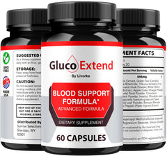 LIVORKA Gluco Extend bottle with glass of water, easy daily incorporation.