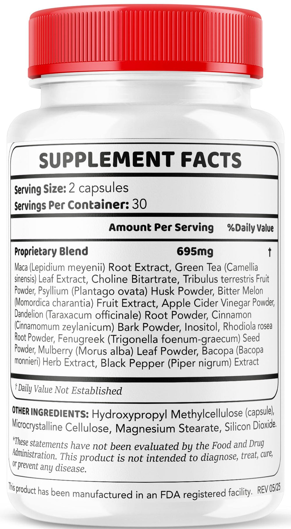Gluco Plus bottle with water for convenient daily intake