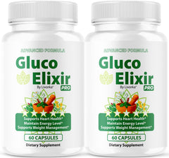 LIVORKA GlucoElixir Pro capsule bottle close-up for daily wellness.