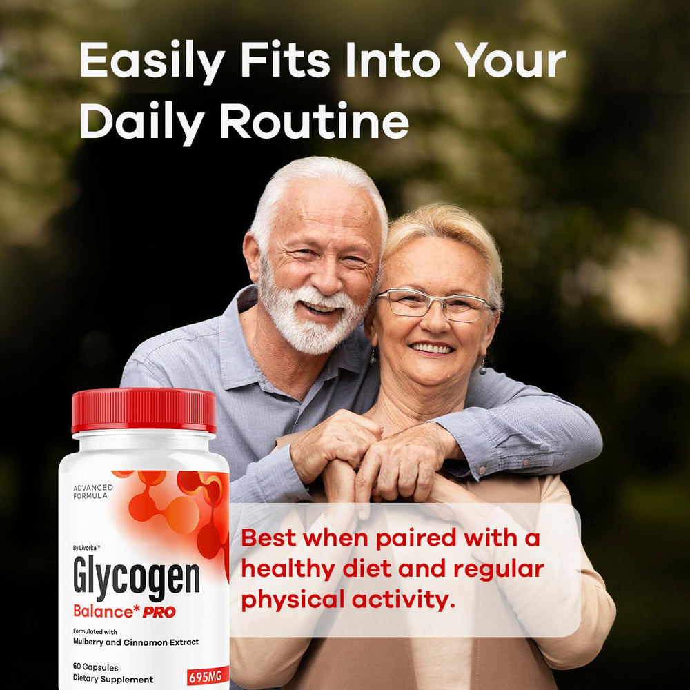 LIVORKA Glycogen Balance Pro bottle on a shelf for daily use.