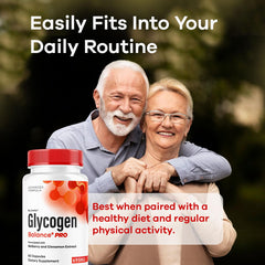 LIVORKA Glycogen Balance Pro bottle on a shelf for daily use.