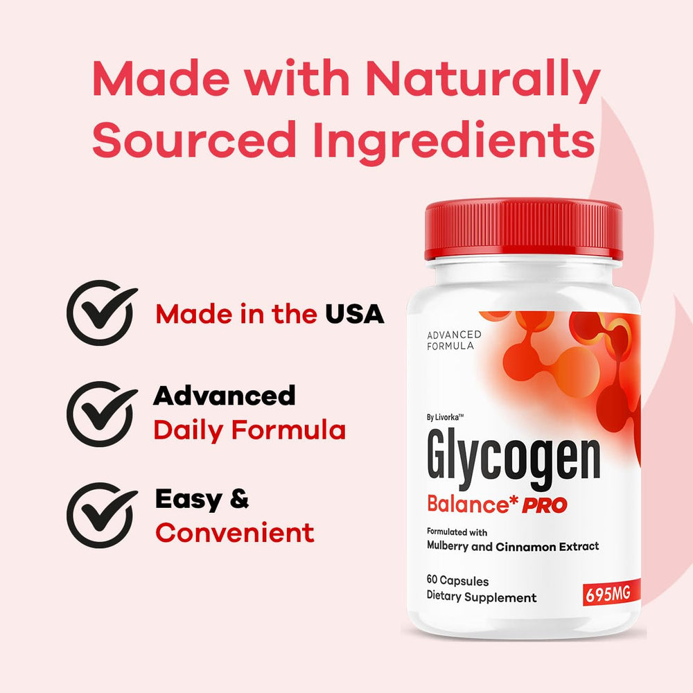 Glycogen Balance Pro capsules with glass of water for daily routine.