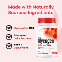 Glycogen Balance Pro capsules with glass of water for daily routine.