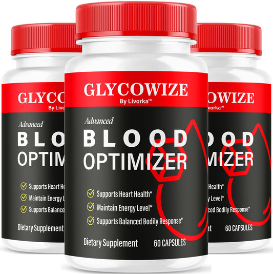 LIVORKA Glycowize bottle front highlights a premium blood optimizer for daily wellness.