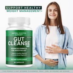 Gut Cleanse Pro label showing premium formula details.