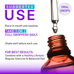 LIVORKA Gut Drops dropper closeup illustrating precise measurement