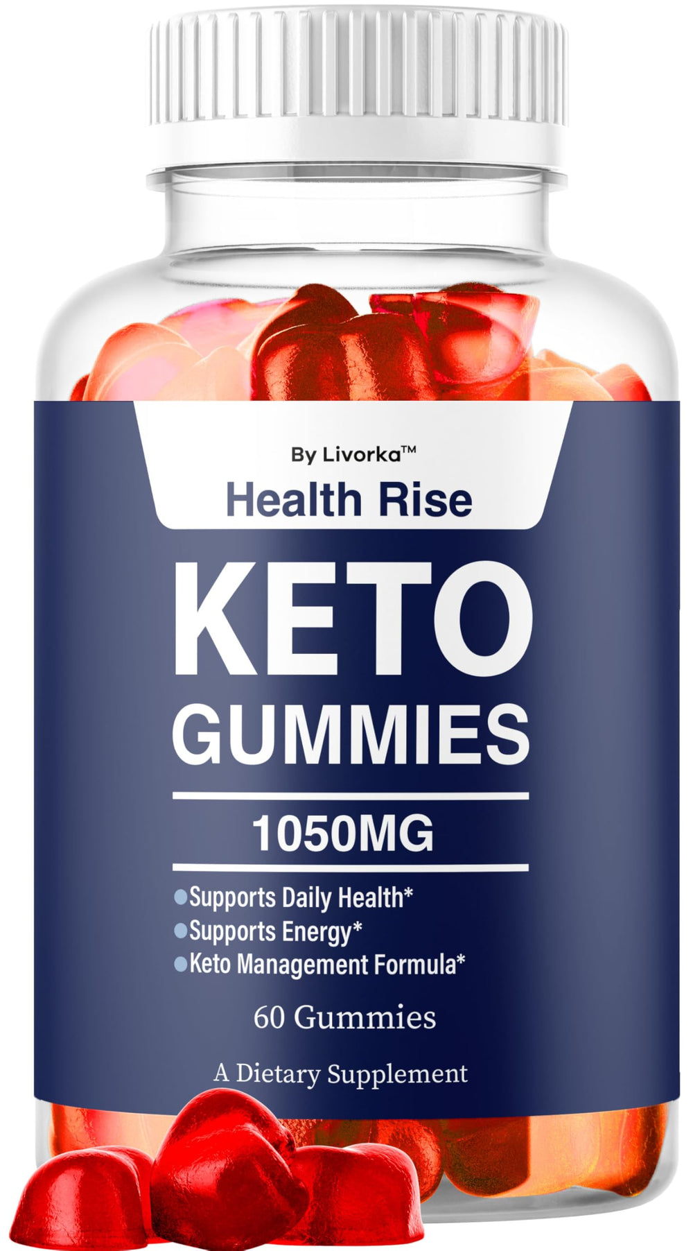 LIVORKA Health Rise Keto ACV Gummies bottle supports a convenient daily wellness routine.