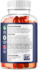 LIVORKA Health Rise Keto ACV Gummies in a glass jar suitable for shelf display.