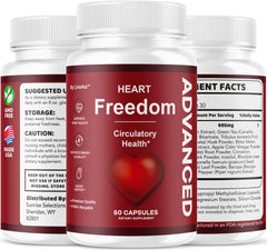 Travel-friendly Heart Freedom bottle beside a compact case for on-the-go use