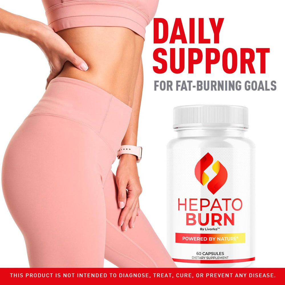 LIVORKA Hepato Burn advanced formula label emphasizes natural ingredients.