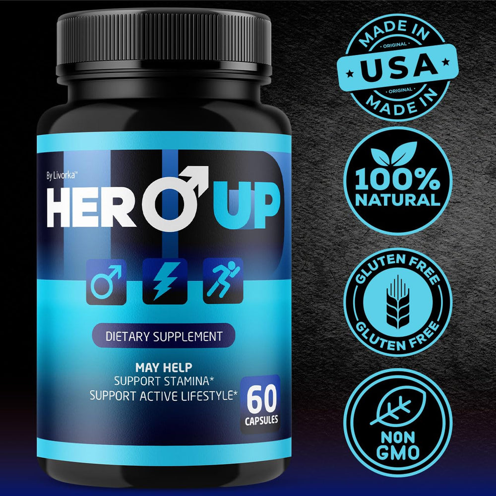 LIVORKA Hero Up packaging emphasizing modern design and convenience.
