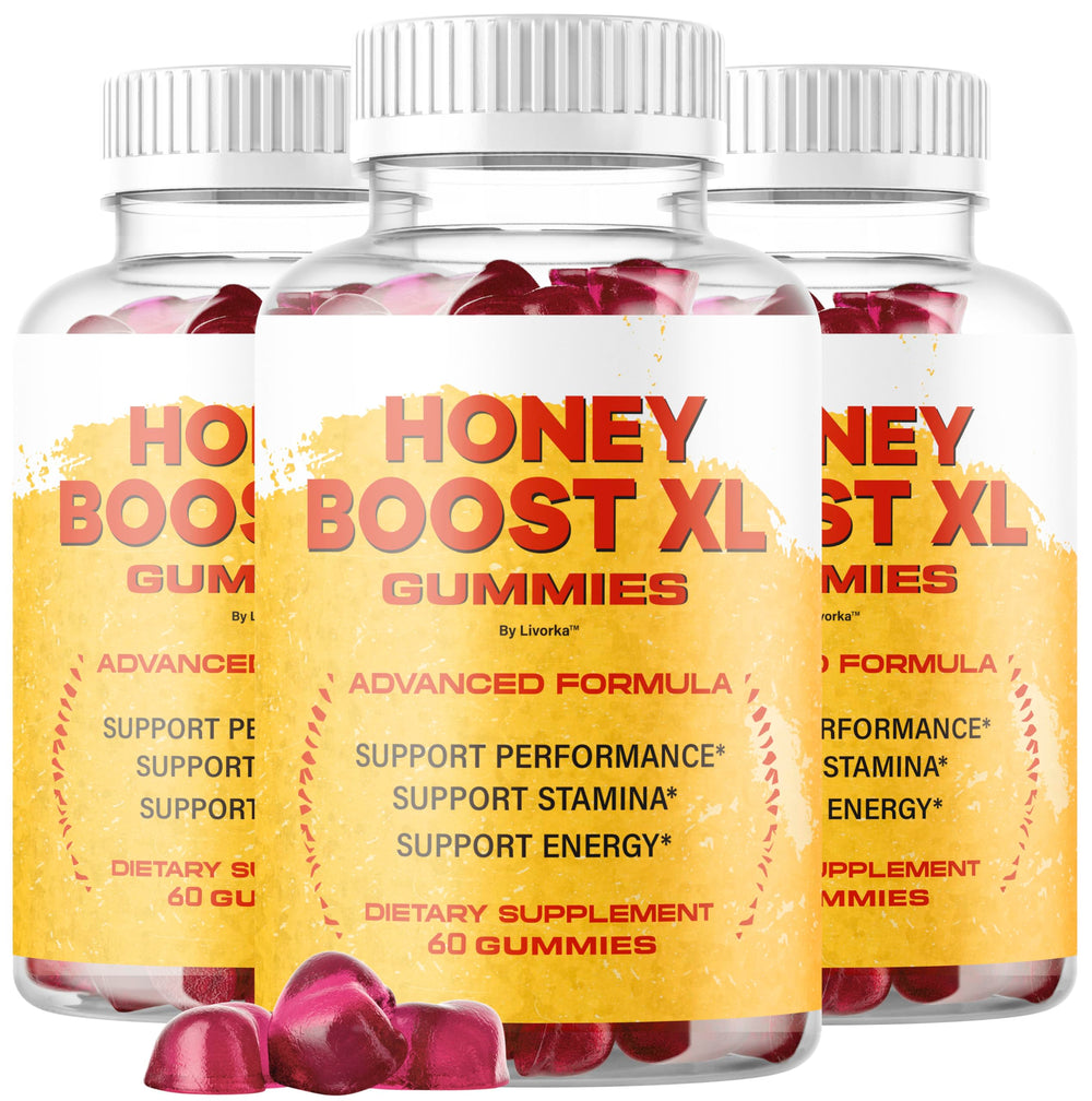 LIVORKA Honey Boost XL gummies pack for daily energy support and convenience.