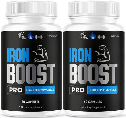 LIVORKA Iron Boost Pro bottle front, daily energy support