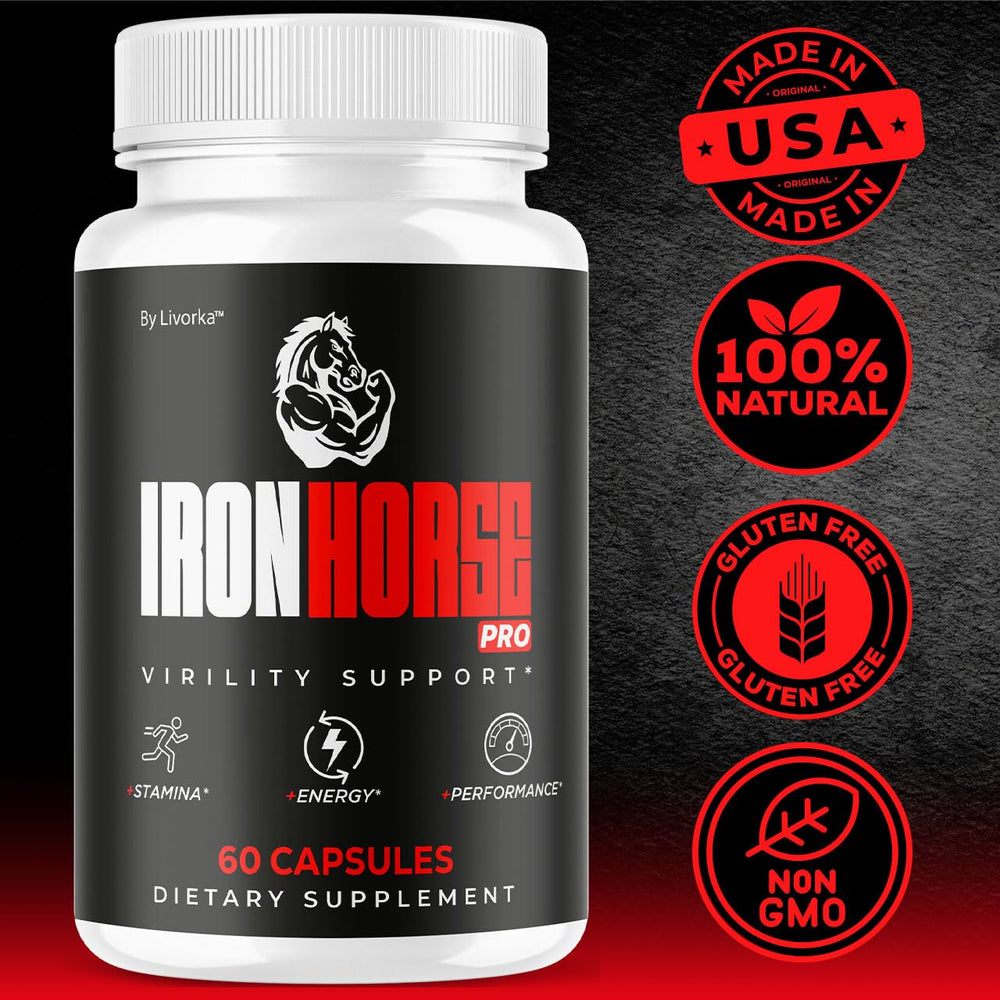 LIVORKA Iron Horse Pro capsules poured for easy daily use