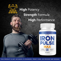 LIVORKA Iron Pulse Max label detail highlights all-natural formula.