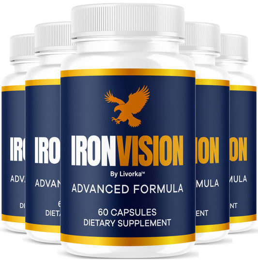 LIVORKA Iron Vision bottle front view for daily wellness support