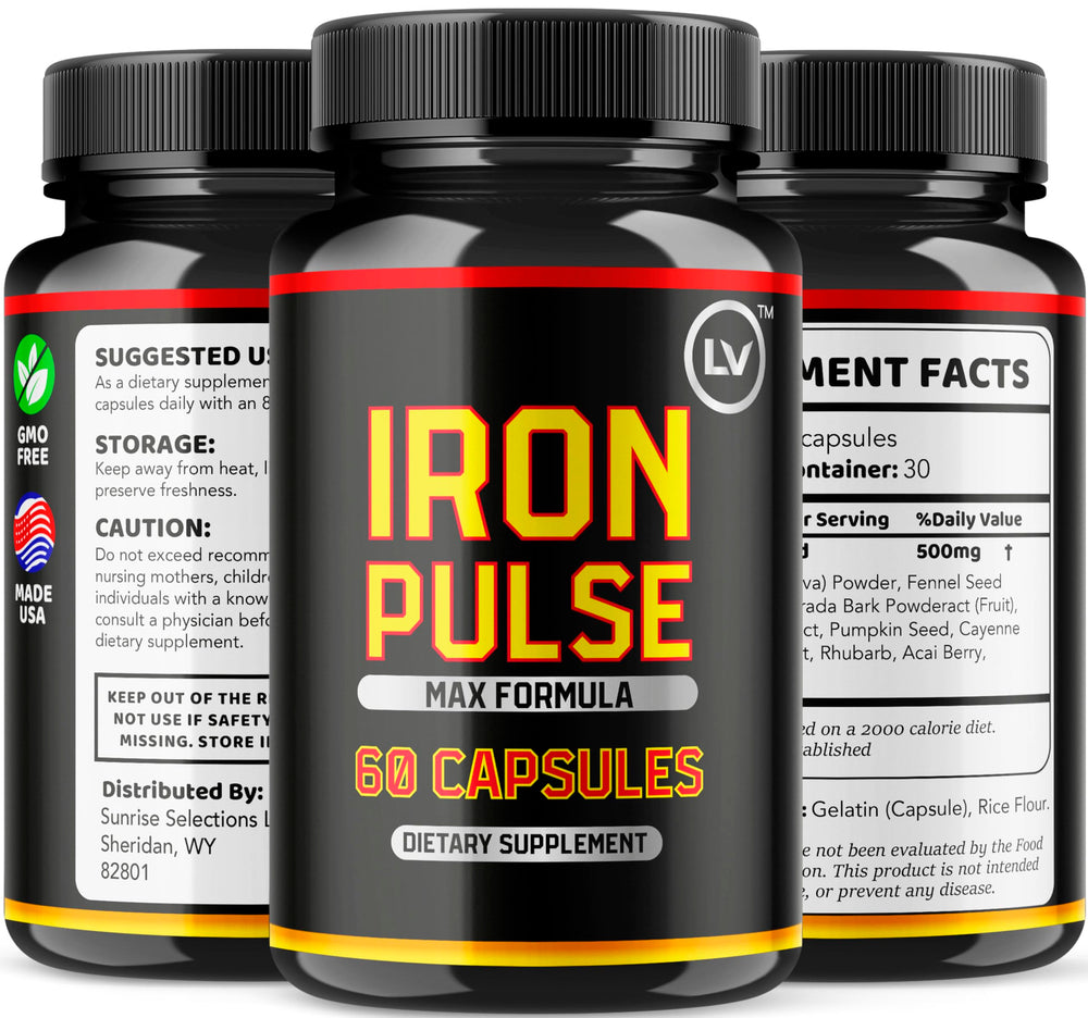 LIVORKA IronPulse capsules with glass of water for a daily ritual