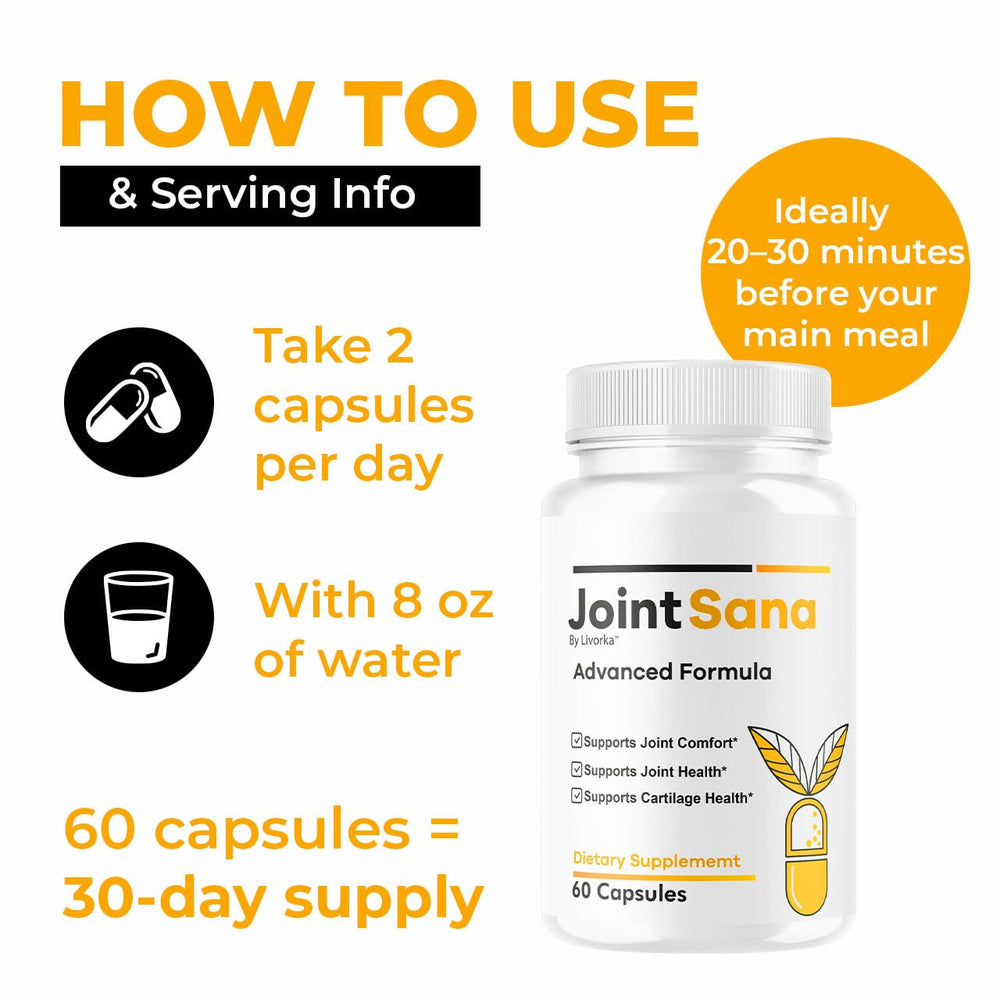 LIVORKA Joint Sana capsules inside packaging ready for daily use