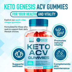 LIVORKA Keto Genesis ACV Gummies bottle close-up highlighting convenient daily supplement
