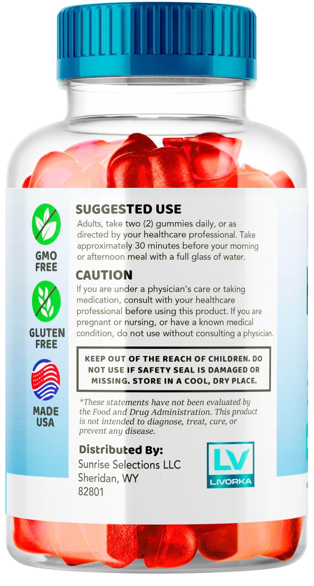 LIVORKA Keto Genesis ACV Gummies pouch displays travel-friendly packaging