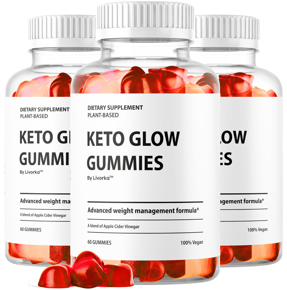 LIVORKA Keto Glow Gummies bottle front for easy daily dosing.