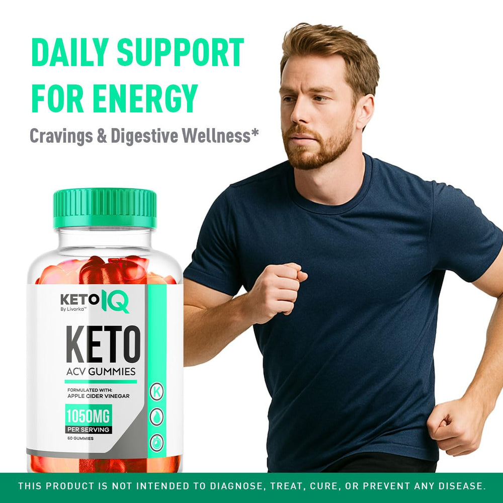LIVORKA Keto IQ Gummies label shows ingredients and origin.