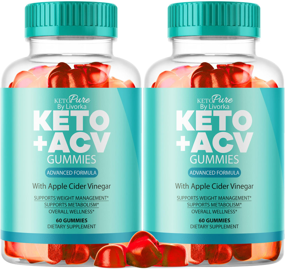 LIVORKA Keto Pure ACV Gummies bottle front for convenient daily use.