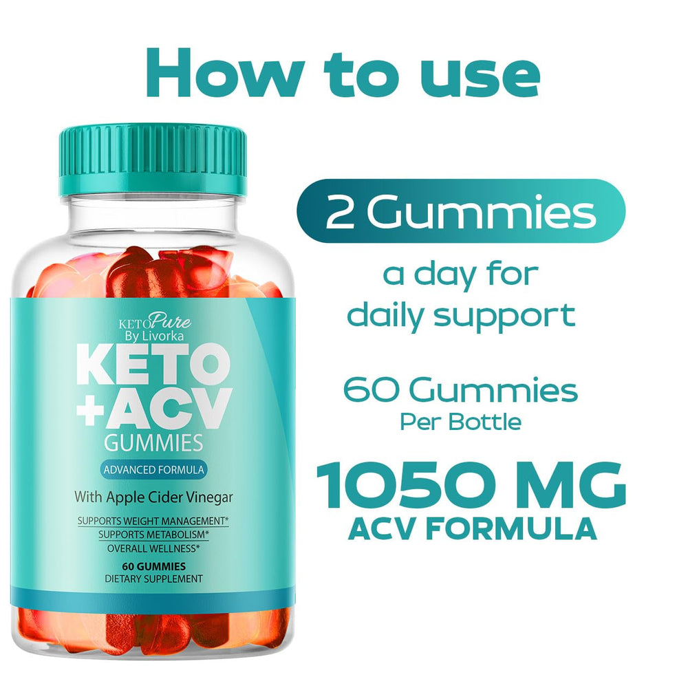 LIVORKA Keto Pure ACV Gummies two-pack display emphasizes value and routine.