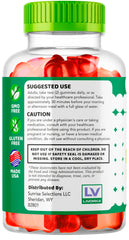 LIVORKA KetoLyte ACV Gummies closeup reveals soft texture and juicy flavor appeal.