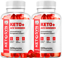 LIVORKA Ketosyn ACV Gummies two-pack front, convenient keto-friendly daily chew.