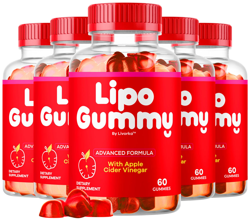 LIVORKA LipoGummy bottle front with keto-ACV formula for daily vitality.