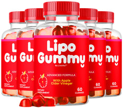 LIVORKA LipoGummy bottle front with keto-ACV formula for daily vitality.