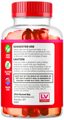 LIVORKA Lipogummy bottle with natural fruit flavor imagery.