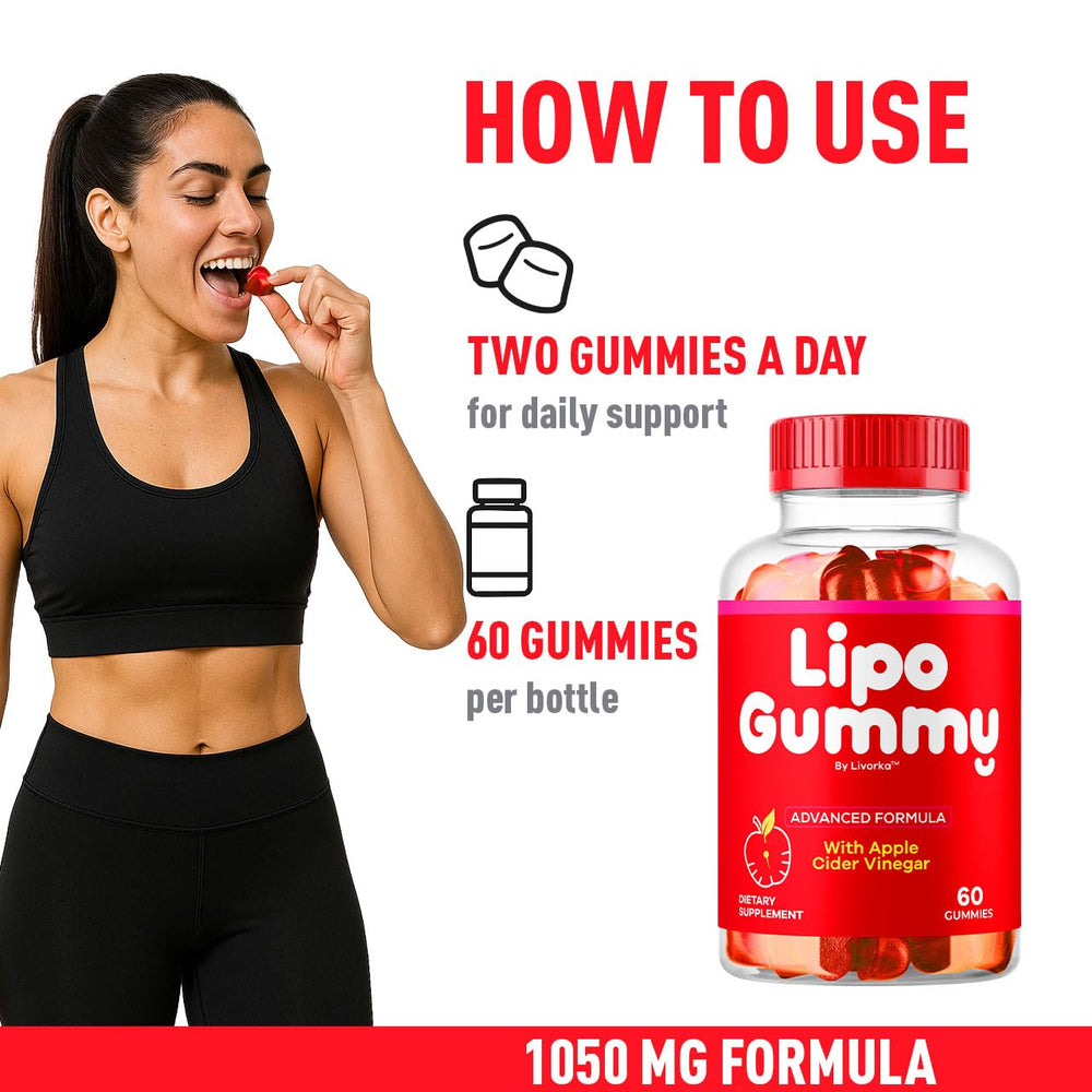 LIVORKA Lipogummy packaging box signals 300-count value.
