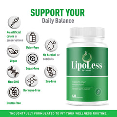 LIVORKA Lipoless daily-dose with water for convenient intake.