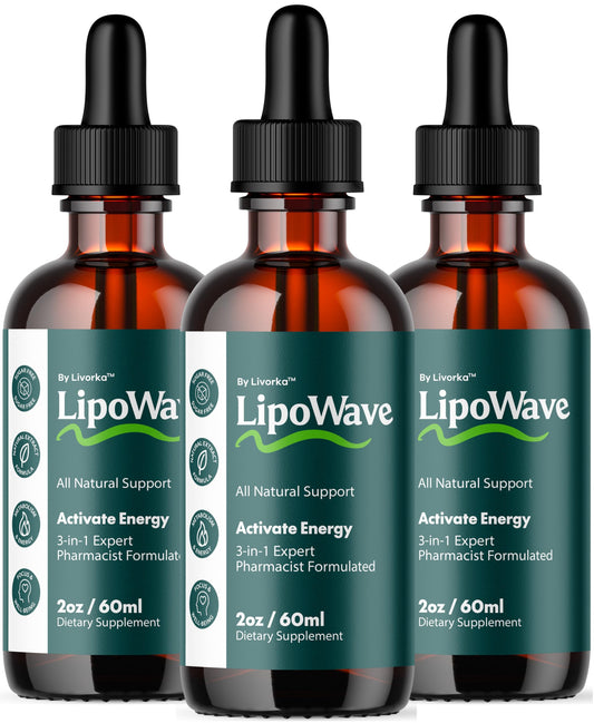 LIVORKA Lipowave Drops bottle for easy daily wellness support.