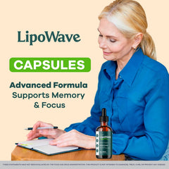 LIVORKA Lipowave Drops dropper near the bottle for precise dosing.