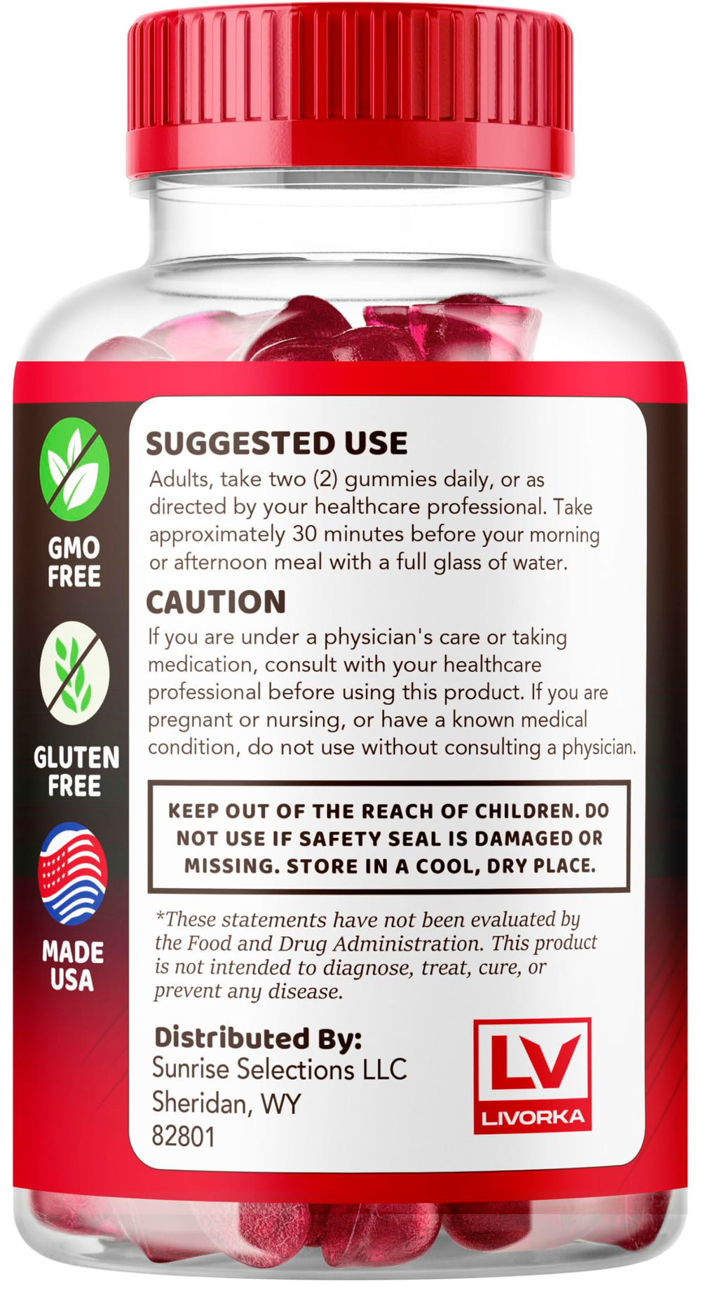 LIVORKA MagnumXtreme Gummies box and bottle in cohesive packaging.