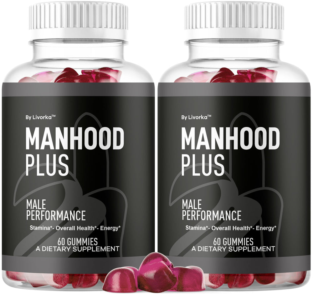 LIVORKA Manhood Plus bottle front view for easy daily use.