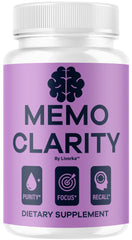 LIVORKA Memo Clarity bottle-front view showcasing daily focus support.