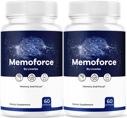 LIVORKA Memoforce bottle front shows premium packaging for daily brain support.