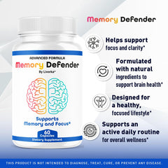 LIVORKA Memory Defender capsules close-up highlighting natural ingredients and smooth texture
