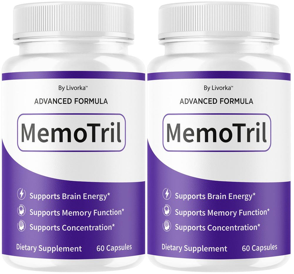 LIVORKA Memotril bottle front with capsules for daily brain energy.