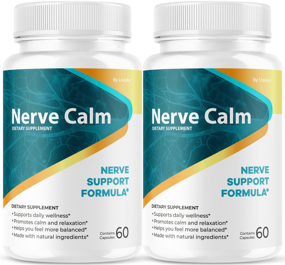 LIVORKA Nerve Calm bottle front view for daily focus and balance.