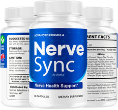 LIVORKA Nerve Sync bottle on kitchen shelf in home setting